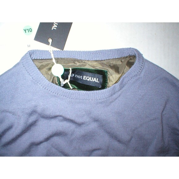 NWT Womens M Designer Sweater Lo not Equal Wool Purple Italy New Elbow Patches - Picture 7 of 11